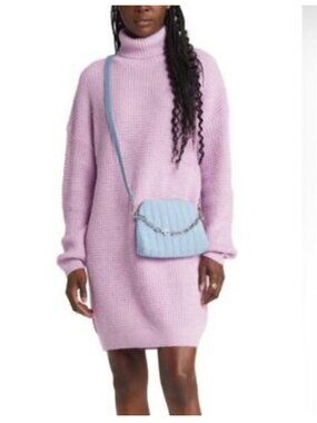 NWT BP/Nordstrom Long Sleeve Chunky Sweater Dress, Lilac/Purple, Size Small